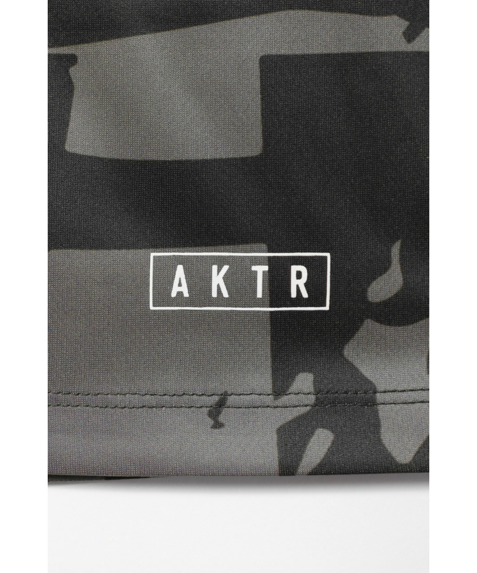 AKTR アクター KOSMOS PATTERN SHORTS BL ブラック アクター(AKTR) バスケットボール ハーフパンツ CUT-UP CAMO 6.5