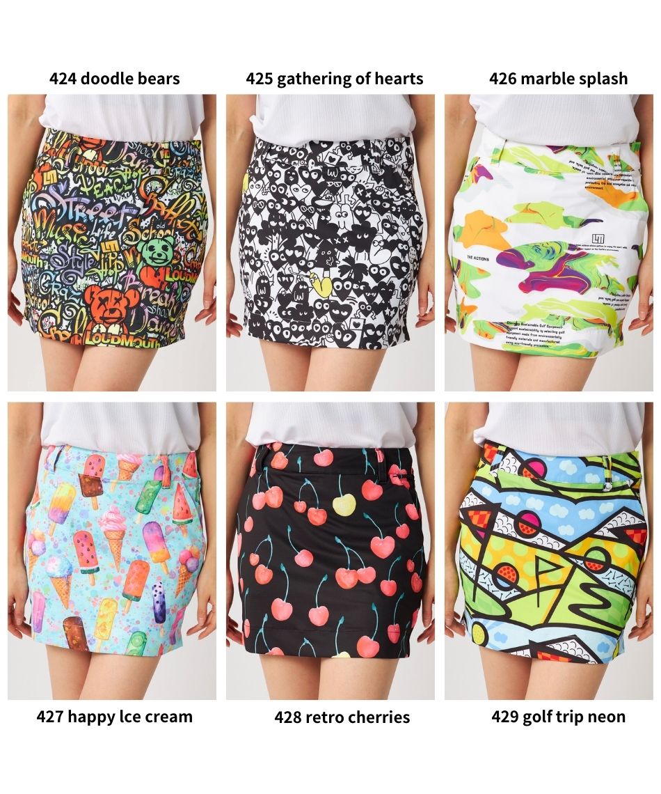 ラウドマウス　M モナ柄　ゴルフスカート ラウドマウス M モナ柄 ゴルフスカート サイズ：M LOUD MOUTH