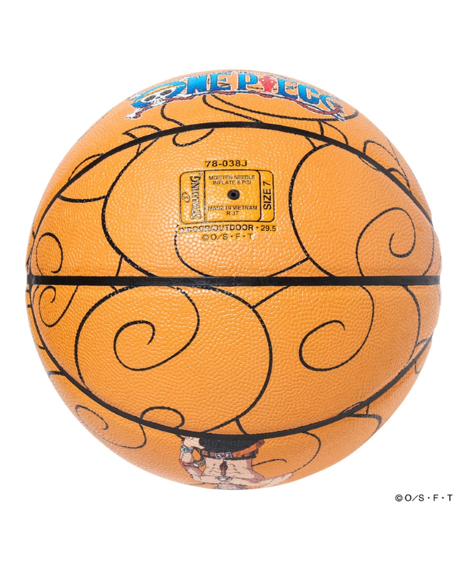 バスケおじ様限定 スポルディング(SPALDING) バスケットボール 7号球 ONE PIECE メラメラ