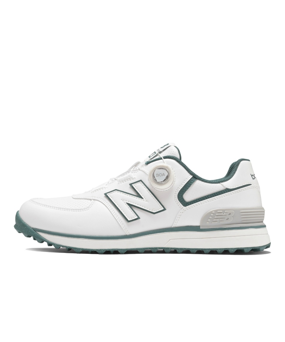 【美品】new balance BOA (UGBS574G) 26cm ニューバランス(new balance) ゴルフシューズ スパイクレス 574