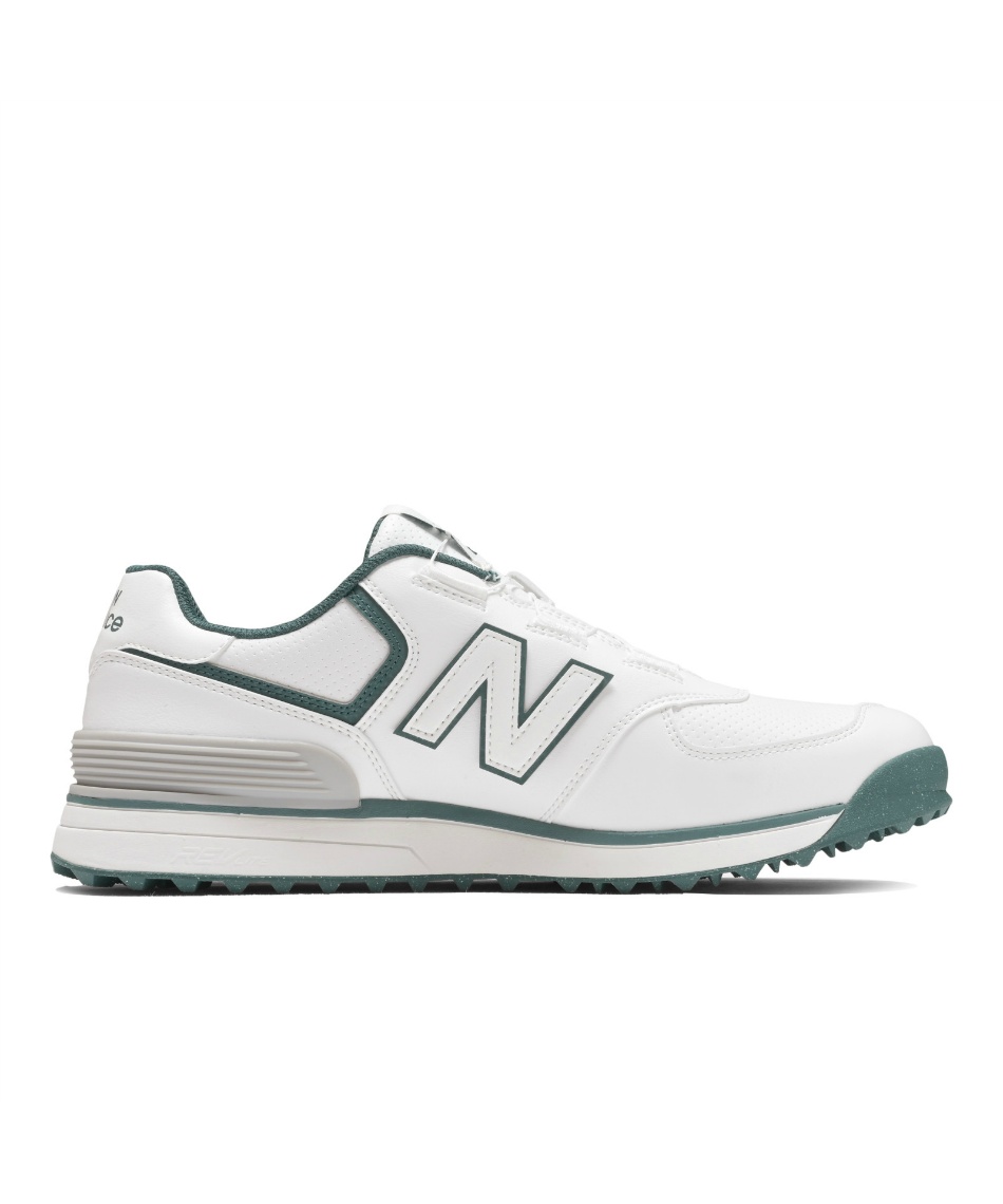 【新品未使用】New Balance 574 シルバー BOAシステム New Balance (WMNS) New Balance 574 V3 BOA Golf Shoes 'Silver