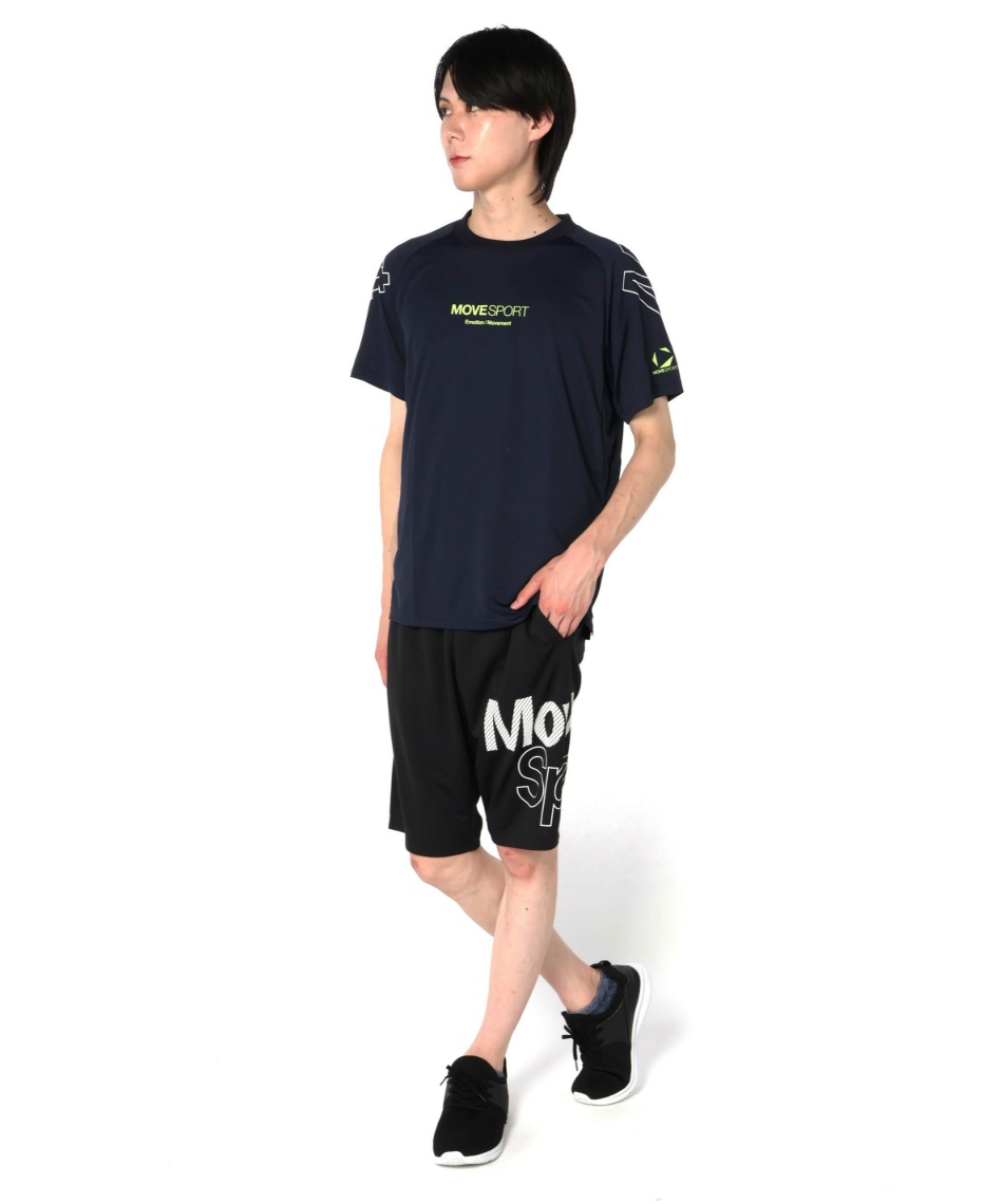 ムーブスポーツ(MoveSport) Tシャツ 半袖 ミニリップ ロゴ 機能T