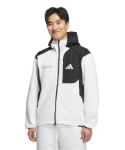 adidas フード付き冬用ジャージ ホワイト 34/44/50 アディダス メンズ スウェット フルジップ Z.N.E. フルジップ フード