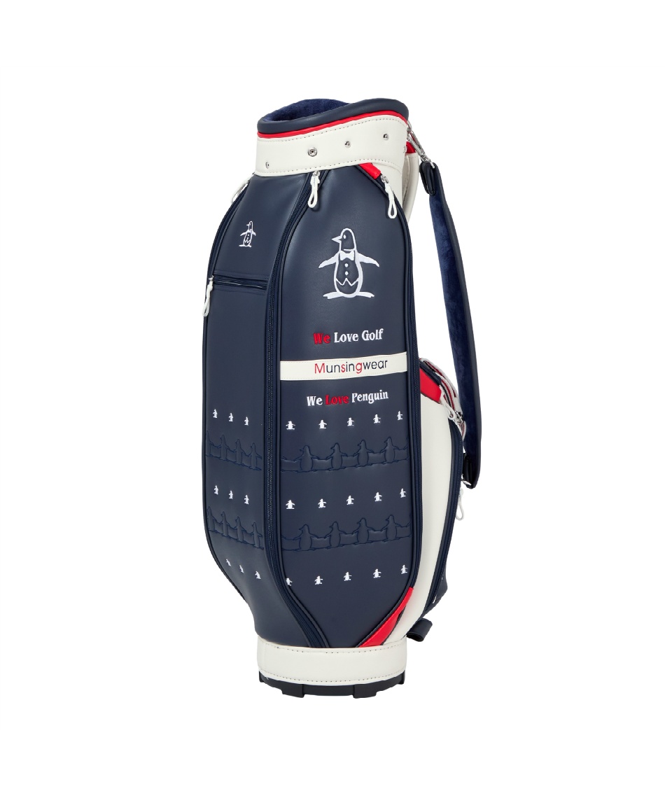 マンシング(Munsingwear) キャディバッグ 合皮素材ペンギン刺繍