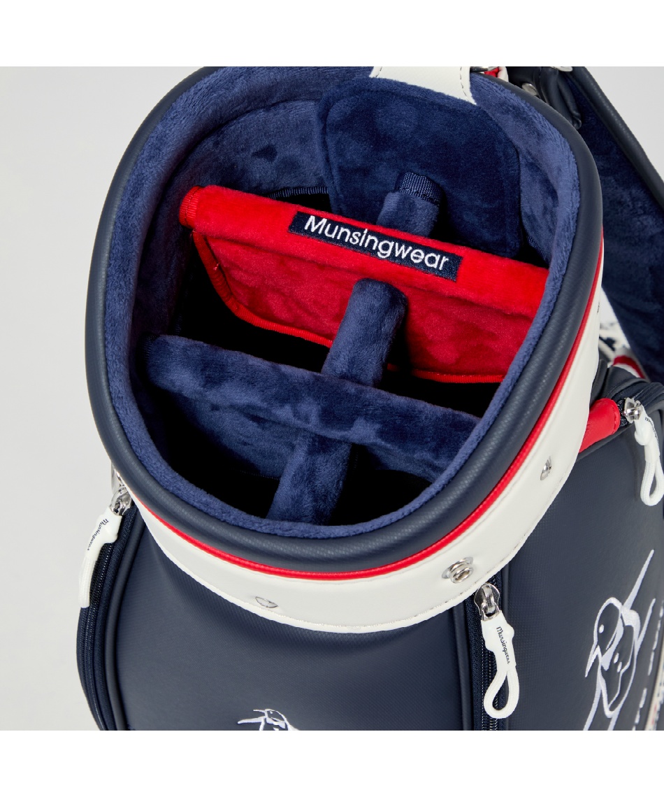 マンシング(Munsingwear) キャディバッグ 合皮素材ペンギン刺繍