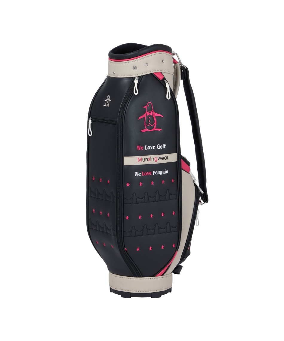 マンシング(Munsingwear) キャディバッグ 合皮素材ペンギン刺繍