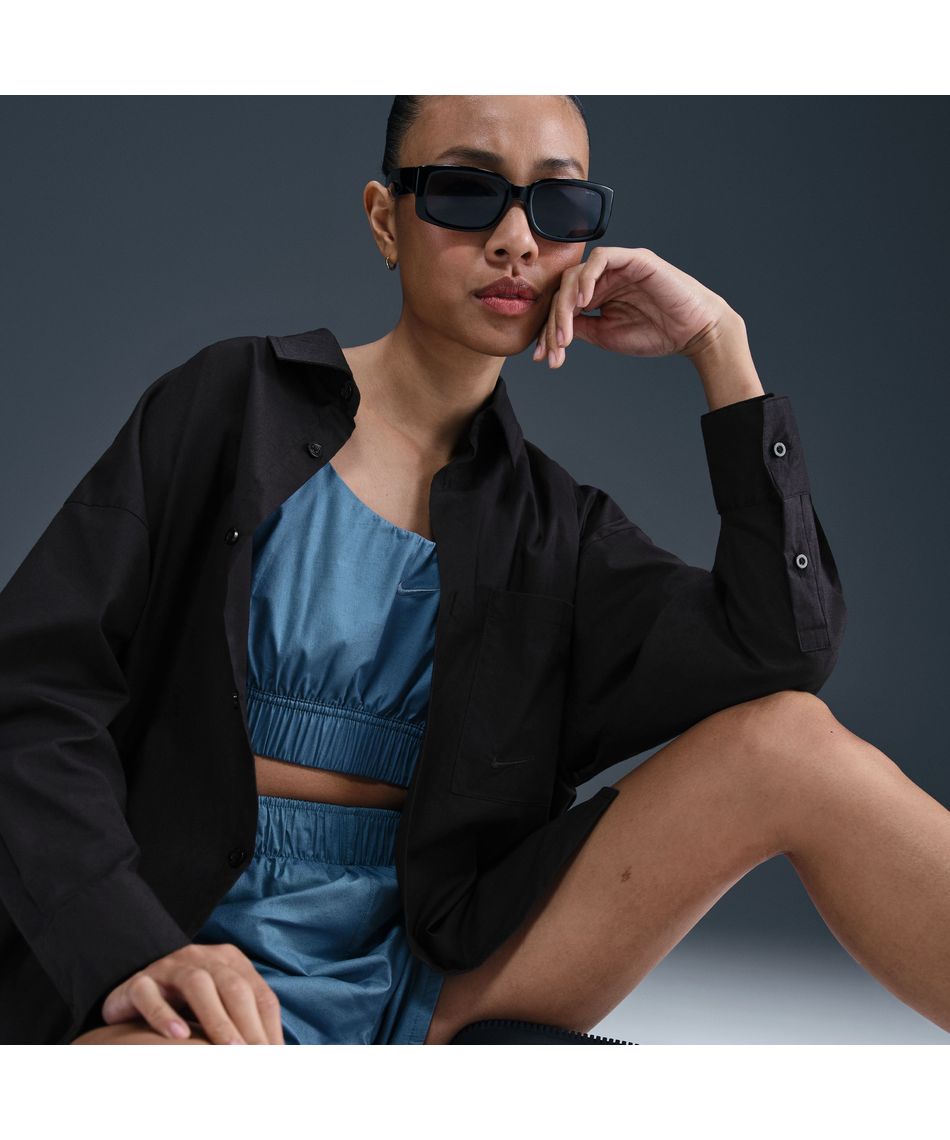 ナイキ(NIKE) ポロシャツ 半袖 L NSW ポプリン 長袖ボタンシャツ