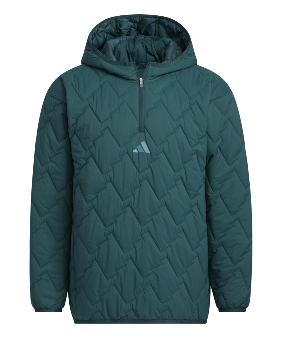 獲得ポイント240pt 【送料無料】アディダス(adidas) ゴルフウェア ブルゾン ビヨンド ザ コース キルト ハーフジップ フーディージャケット JUW86 【国内正規品】【2025年秋冬モデル】 メンズ オーロラアイビー J/L
