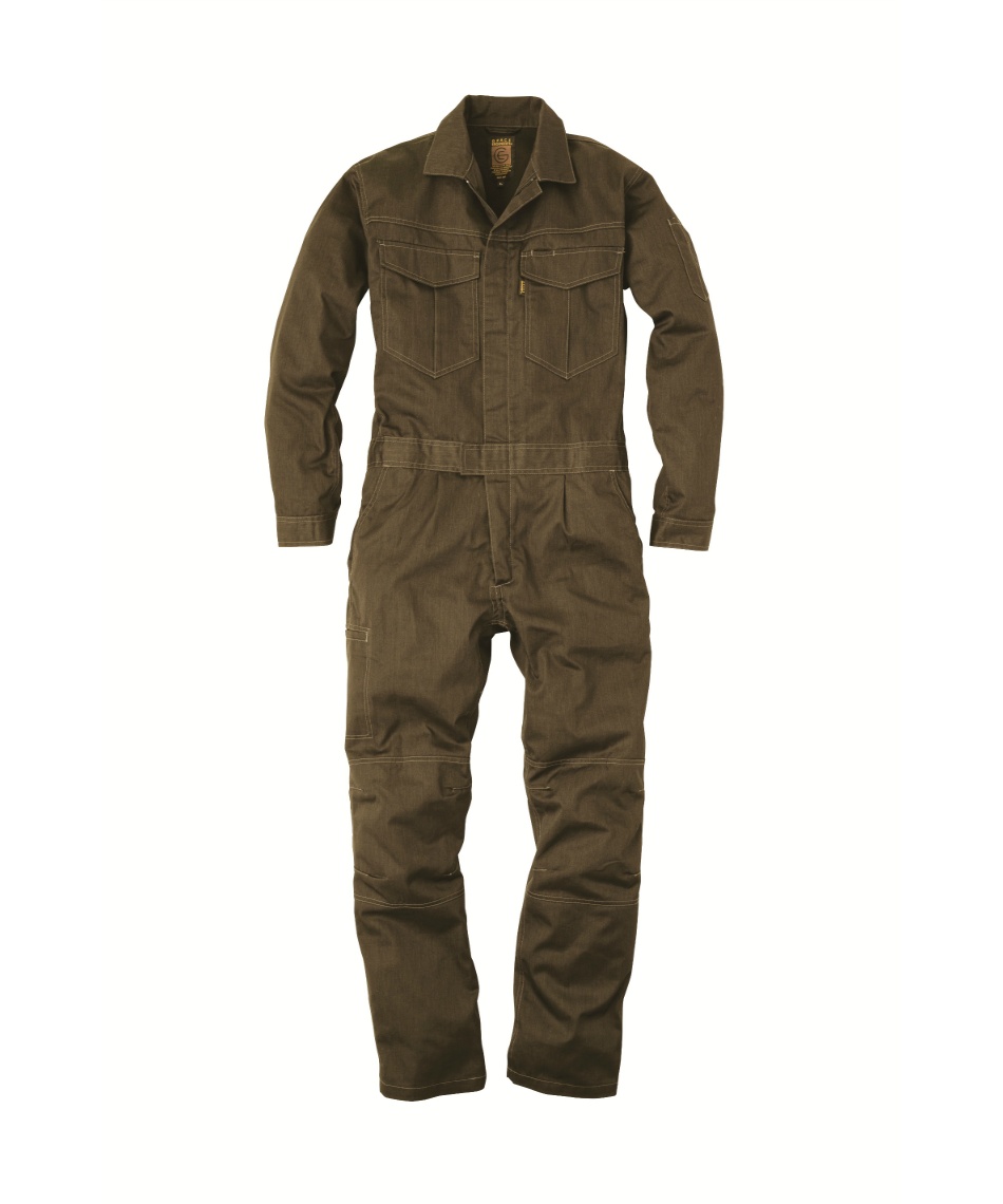 つなぎ メランジ調ワンプリーツ長袖ツナギ GE-430 【ご自宅配送限定