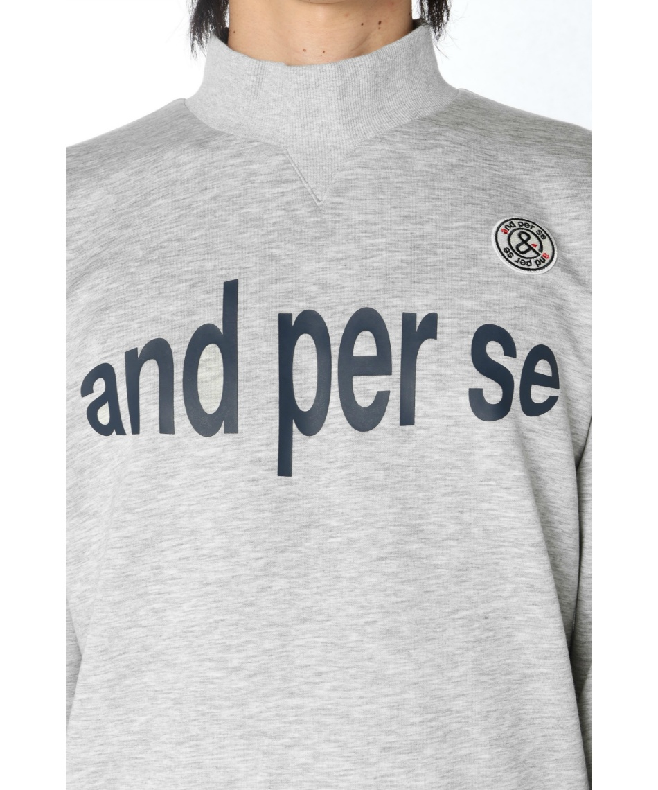 美品 and per se アンパスィ グレー スウェット M ゴルフウェア □ アンパスィ(and per se) ゴルフウェア スウェット ショット