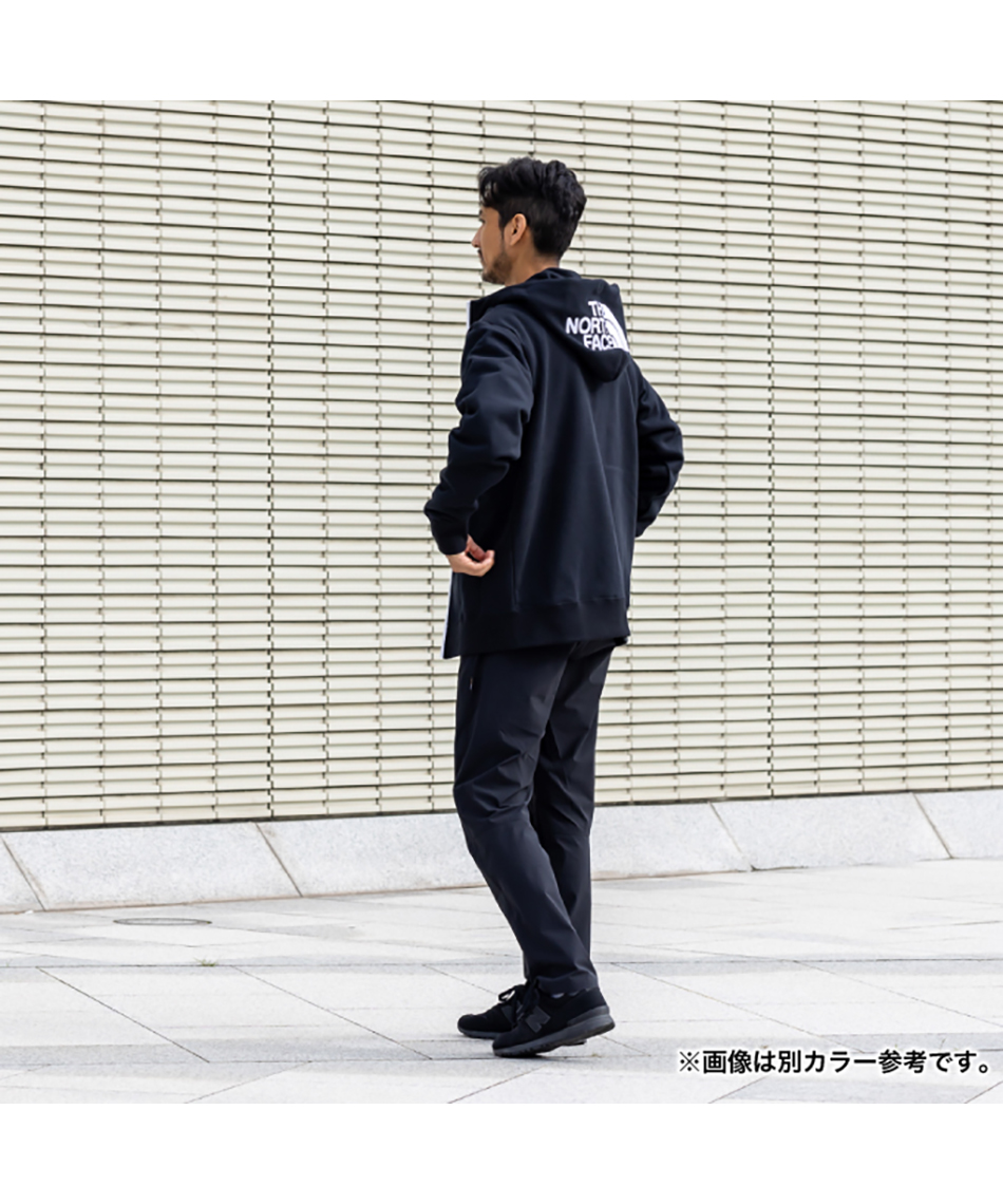 Resurrection ブラック フード付き　裏起毛暖かセットアップ　メンズL スウェットパーカー リアビューフルジップフーディ NT12442-KK 【国内