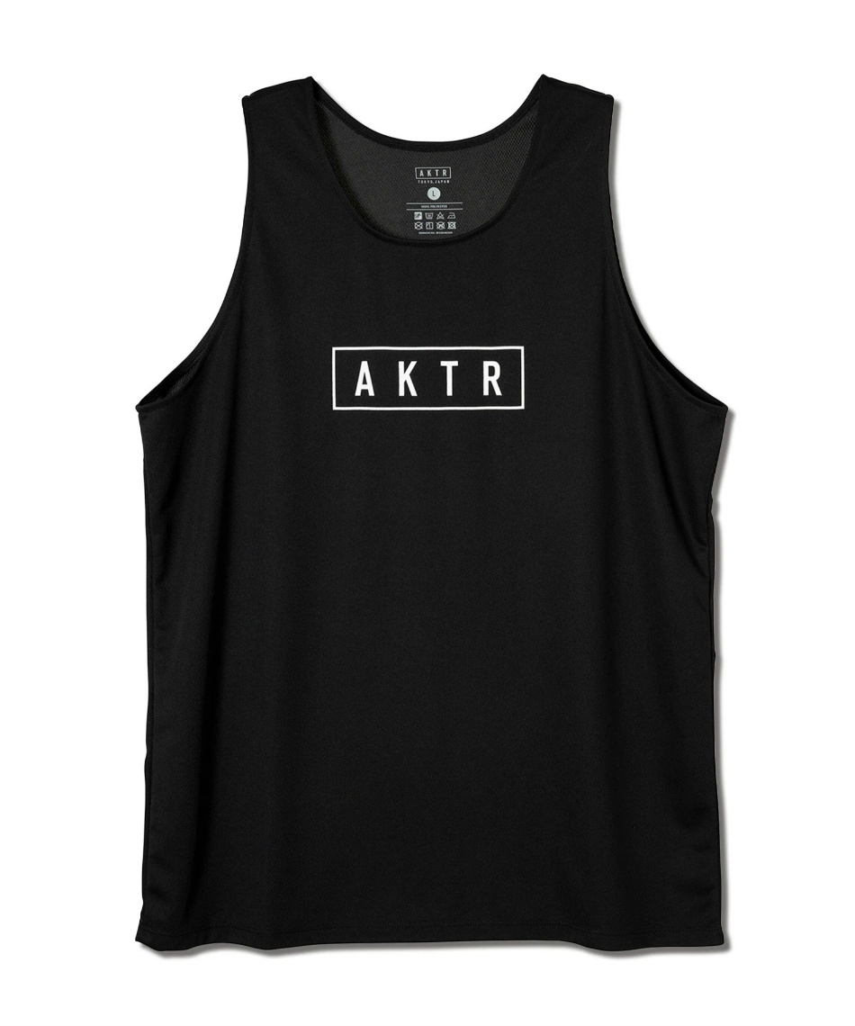 �l���|�C���g47pt 14% OFF�^SALE �A�N�^�[(AKTR) �o�X�P�b�g�{�[���E�F�A �m�[�X���[�u BASIC AKTR LOGO TANK 525-003001 �����Y BLACK L