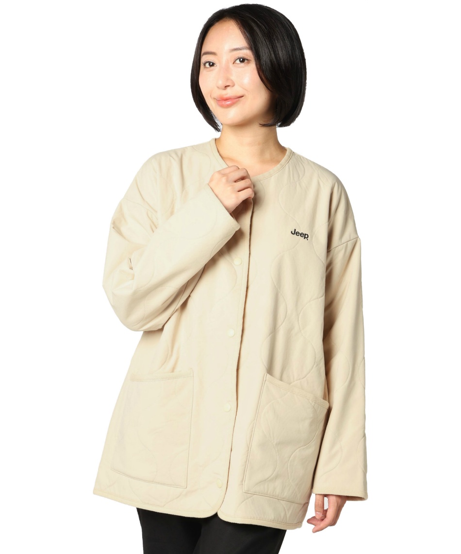 獲得ポイント54pt 【送料無料】ジープ(Jeep) 中綿ジャケット キルティング JK JP171142E01 レディース BEIGE M