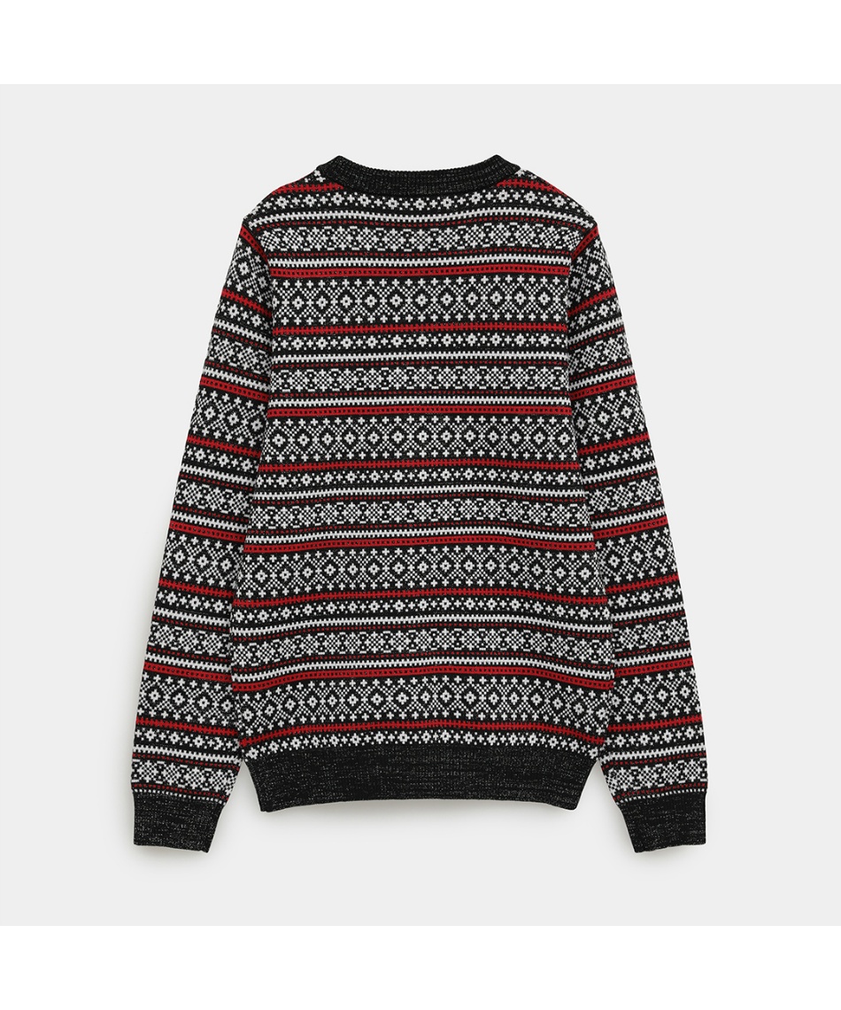 美品 callaway ノルディック柄 裏地付き ニット ニット キャロウェイ サイズ：L CALLAWAY キャロウェイ 裏地付 ウール混 ニット