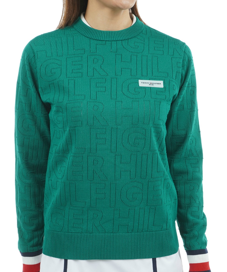l|Cg150pt yzg~[qtBK[St(TOMMY HILFIGER GOLF) StEFA Z[^[ hbgS N[lbNjbg THLA565 y2025NH~fz fB[X GRN L