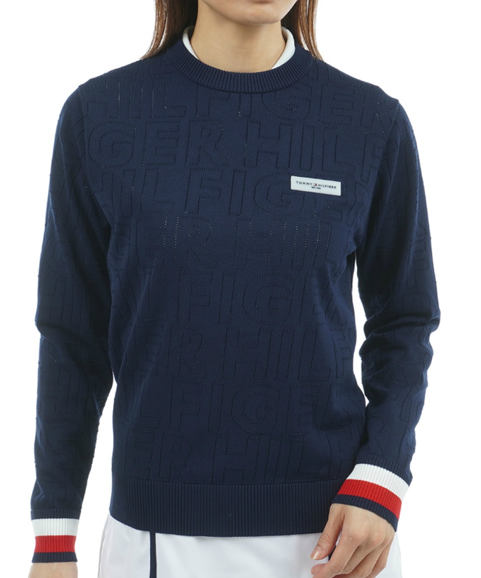 l|Cg150pt yzg~[qtBK[St(TOMMY HILFIGER GOLF) StEFA Z[^[ hbgS N[lbNjbg THLA565 y2025NH~fz fB[X NVY M