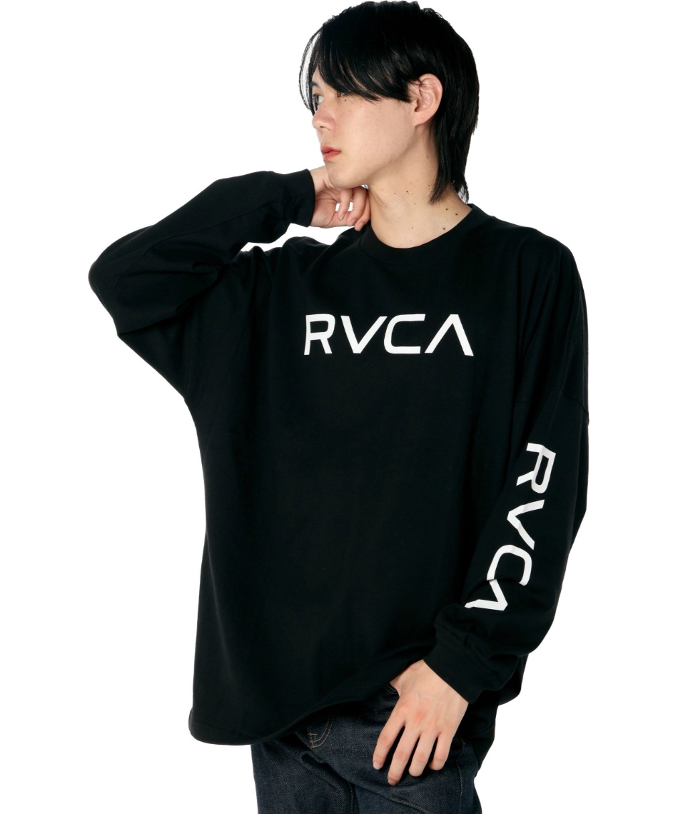 �l���|�C���g750pt 27% OFF�^SALE �y���������z���[�J(RVCA) �X�E�F�b�g RVCA L/S T BF042051 �����Y BLK M