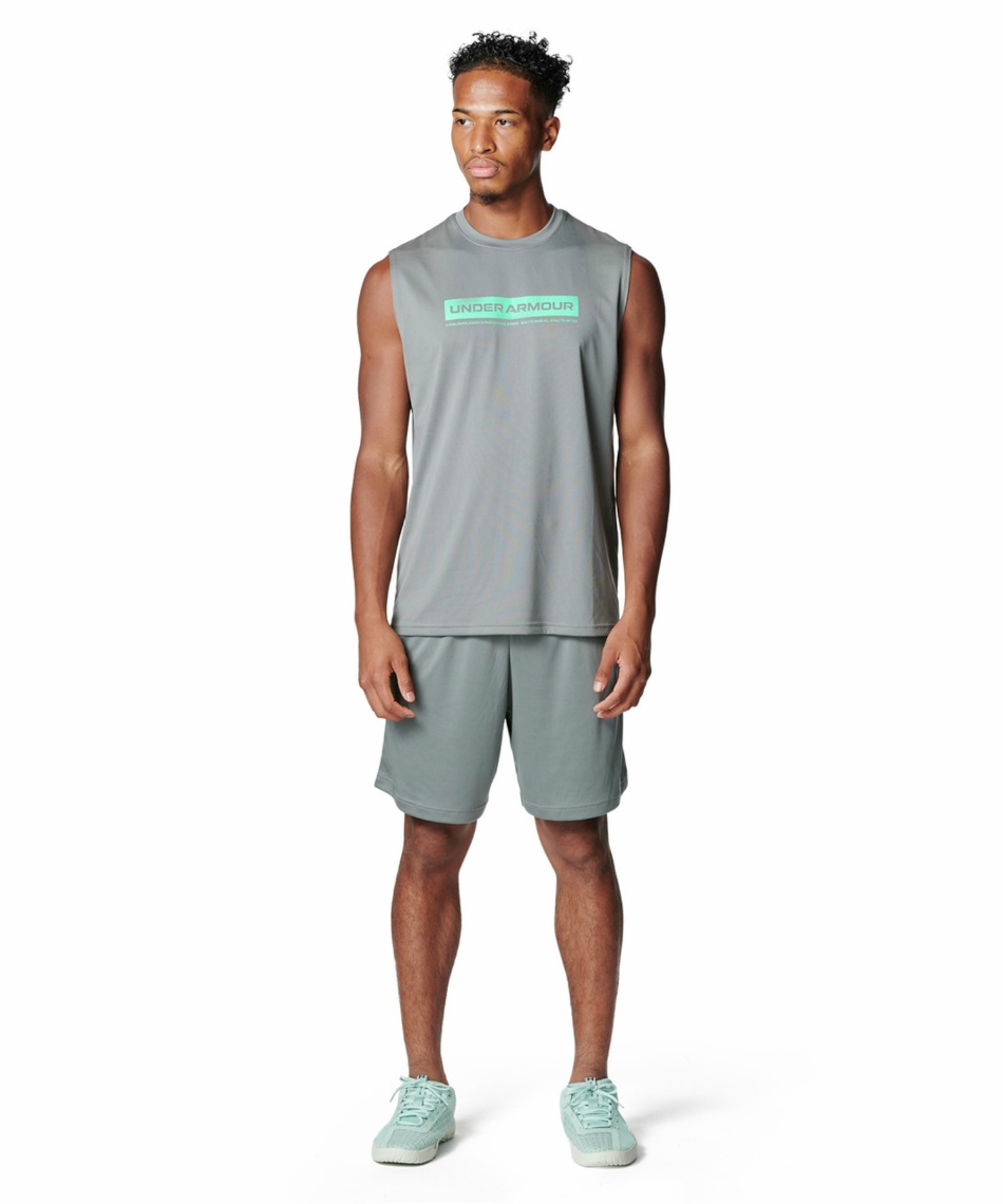 スポーツウェア ノースリーブ メンズ UA TECH WORDMARK SLEEVELESS