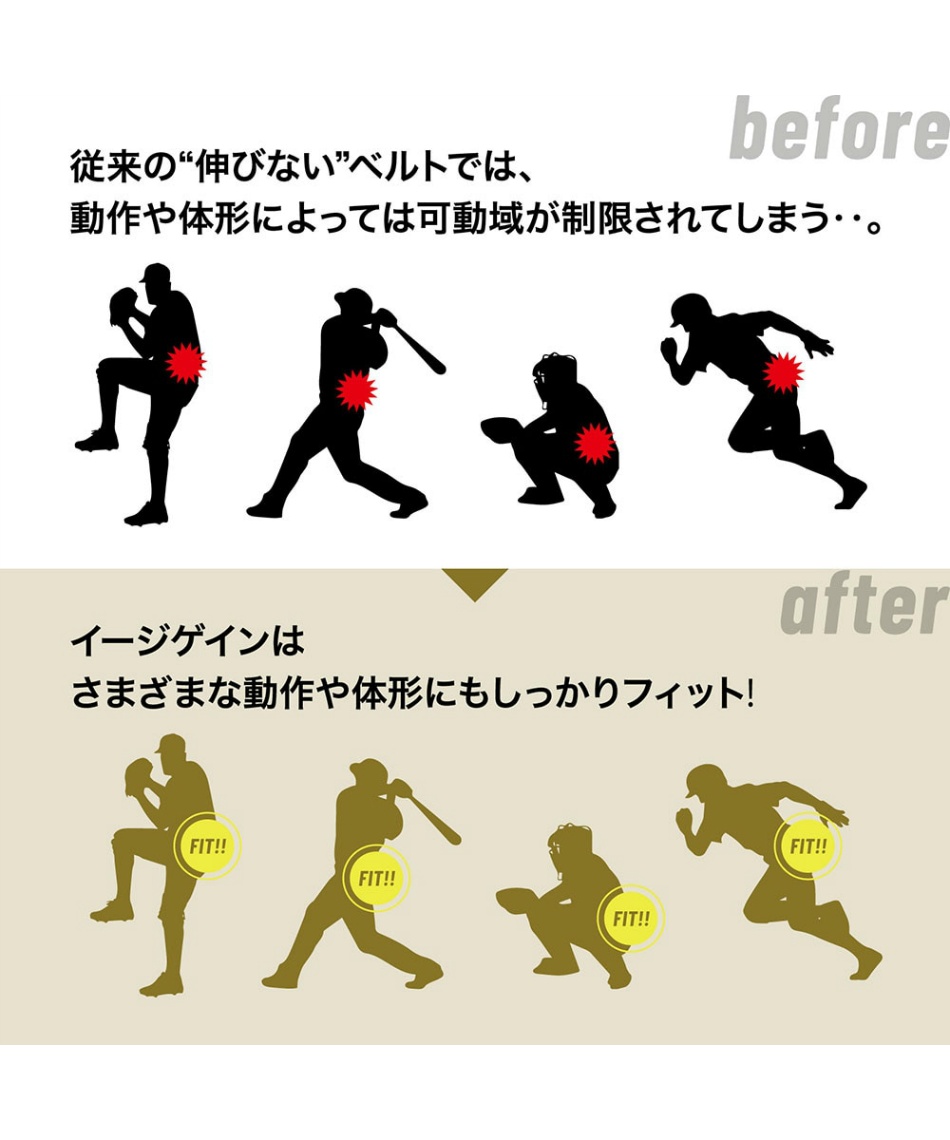 野球 ベルト ミズノプロ イージーゲイン ストレッチベルト ソフト
