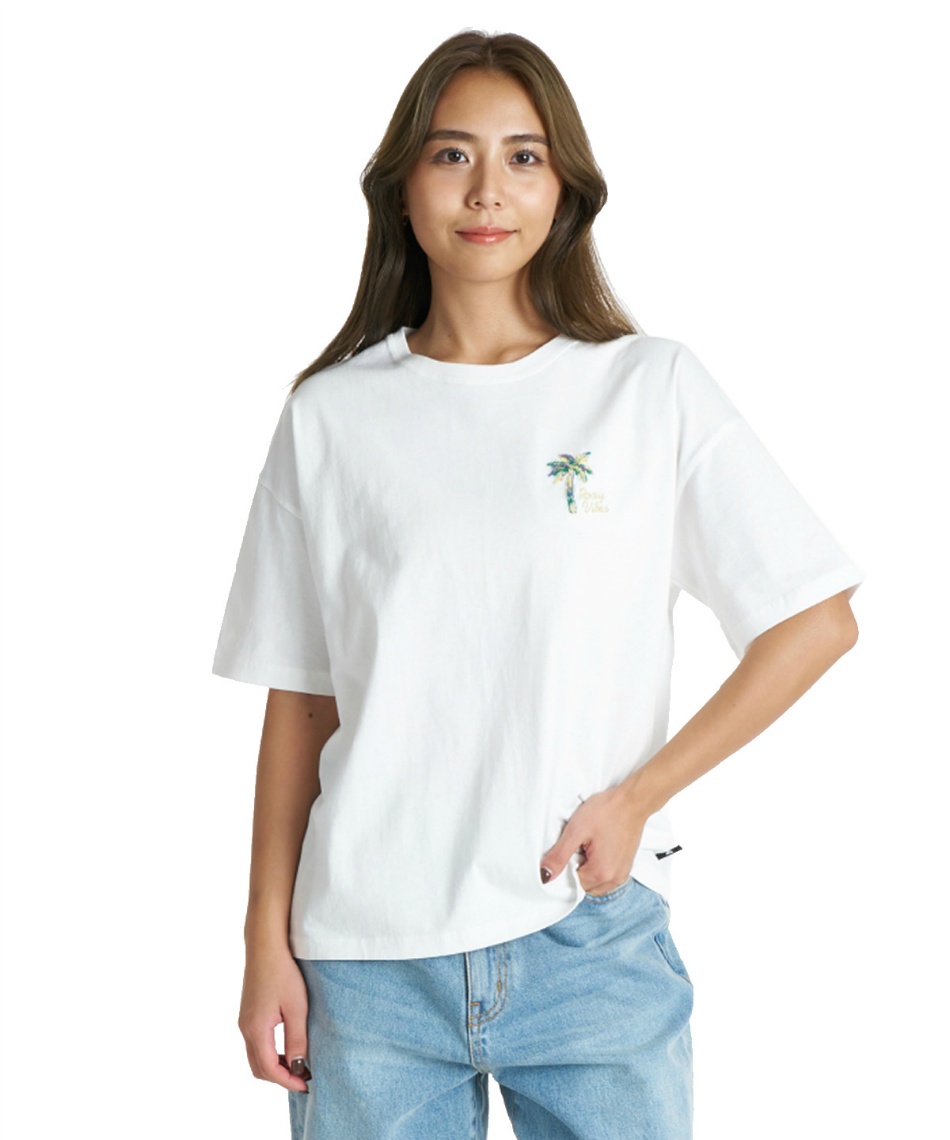 Tシャツ 半袖 C サガラ刺繍ワンポ ルーズ半袖T RST261603Y 【国内正規
