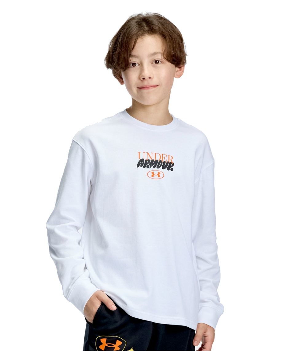 Tシャツ 長袖 UAヘビーウエイト コットン グラフィック ロングスリーブ