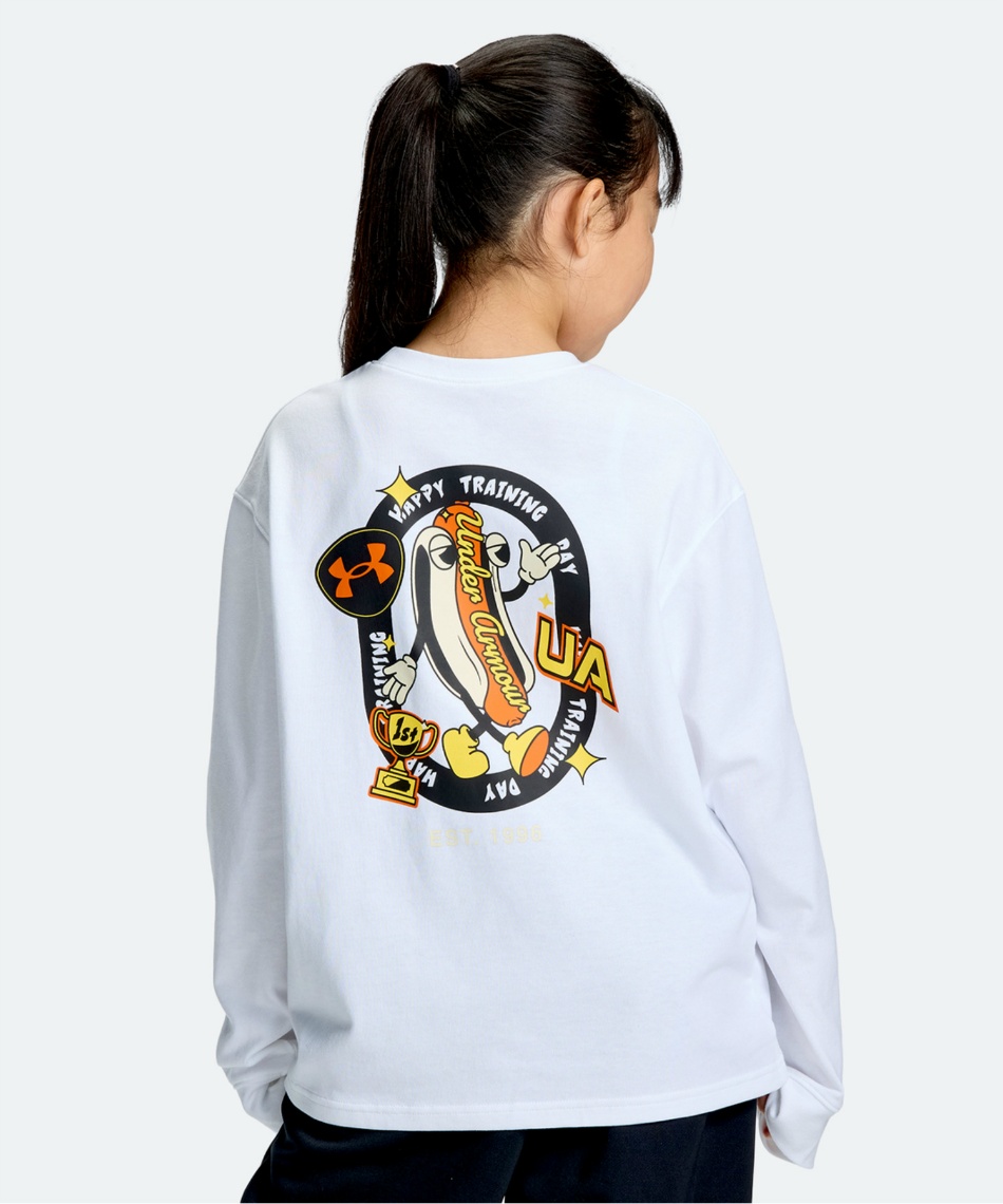 Tシャツ 長袖 UAヘビーウエイト コットン グラフィック ロングスリーブ