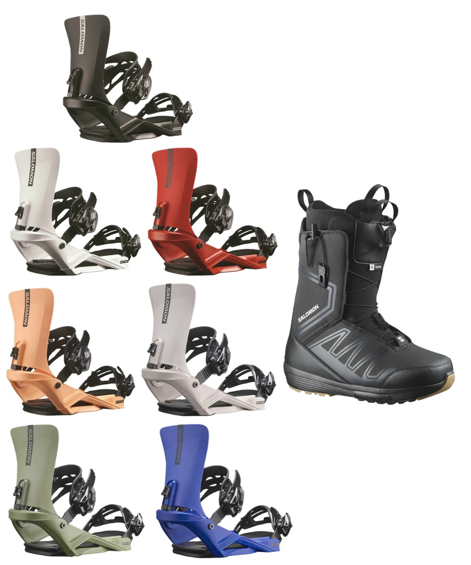 SALOMON スノーボードブーツ 付属品付き サロモン(salomon) スノーボード 2点セット RHYTHM+FACTION