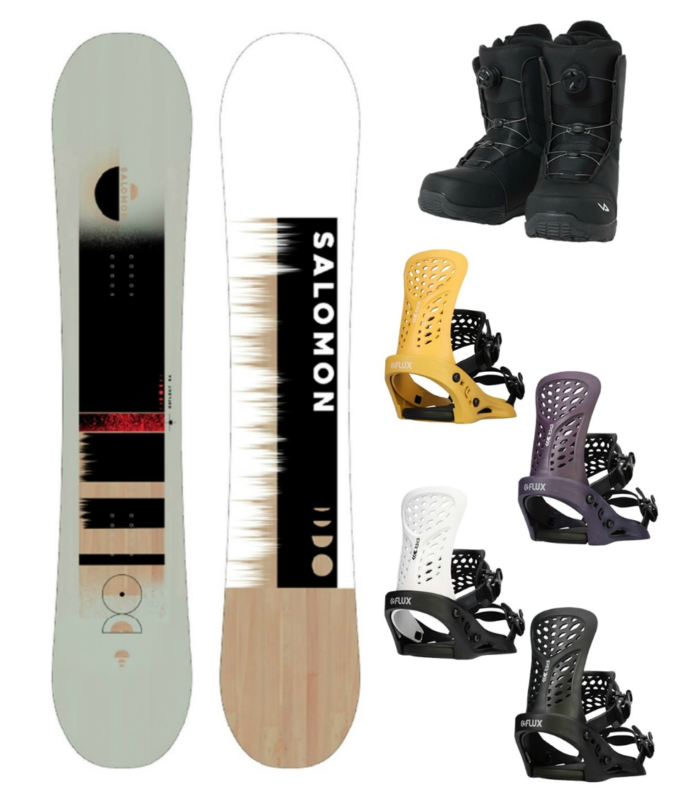 サロモン(SALOMON) スノーボード 3点セット ボード板+ビンディング+  