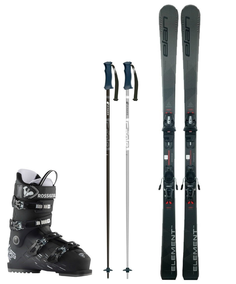 エラン(ELAN) スキー板 オールラウンド 4点セット ELEMENT 74 BLACK +