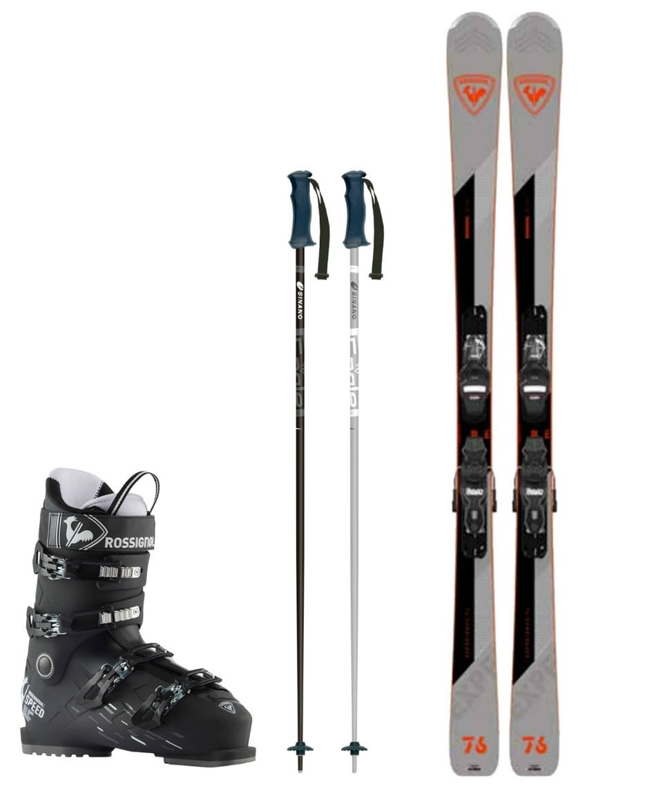 【HOTWAX・チューンナップ済み】ROSSIGNOLスキー4点セット 120㎝ ロシニョール スキー 4点セット HOTWAX・チューンナップ済み