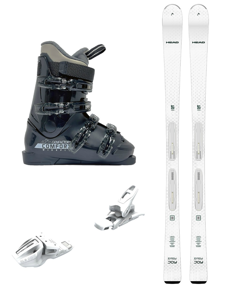 HEAD EASY JOY 143cm SLR9.0 ビンディング ヘッド ヘッド(HEAD) スキー板 オールラウンド 3点セット EASY JOY+SLR 9.0 GW