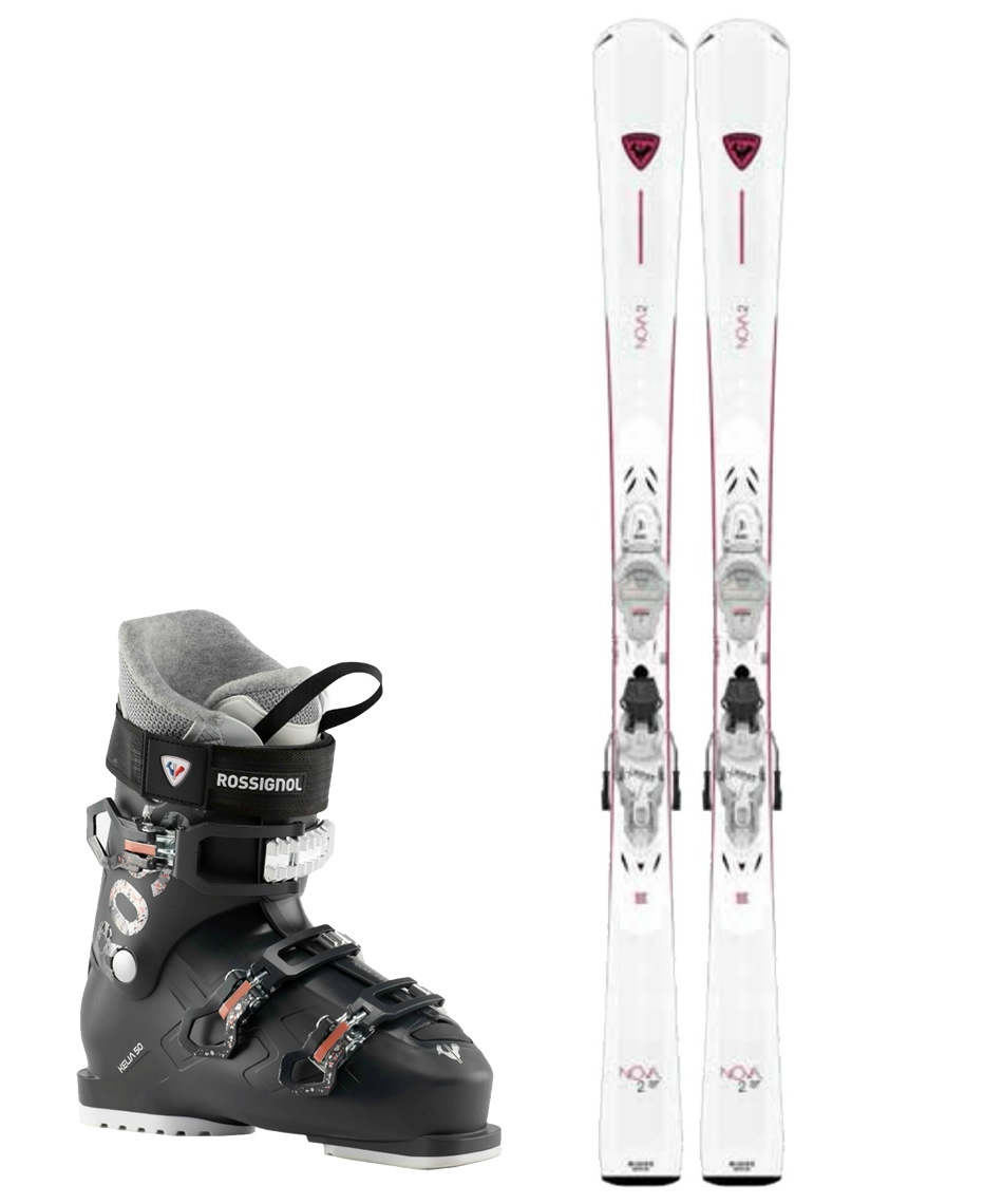 ROSSIGNOL スキー板 ホワイト＆ellesseのスキーカバー付き ROSSIGNOL スキー板 ホワイト＆ellesseのスキーカバー付き 【公式通販】