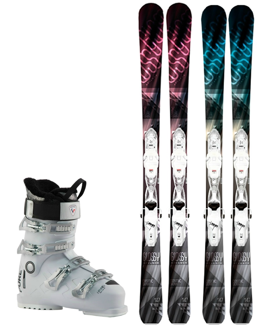 COSMIC SURF スキー板とブーツセット レディース メンテ済 142cm 靴