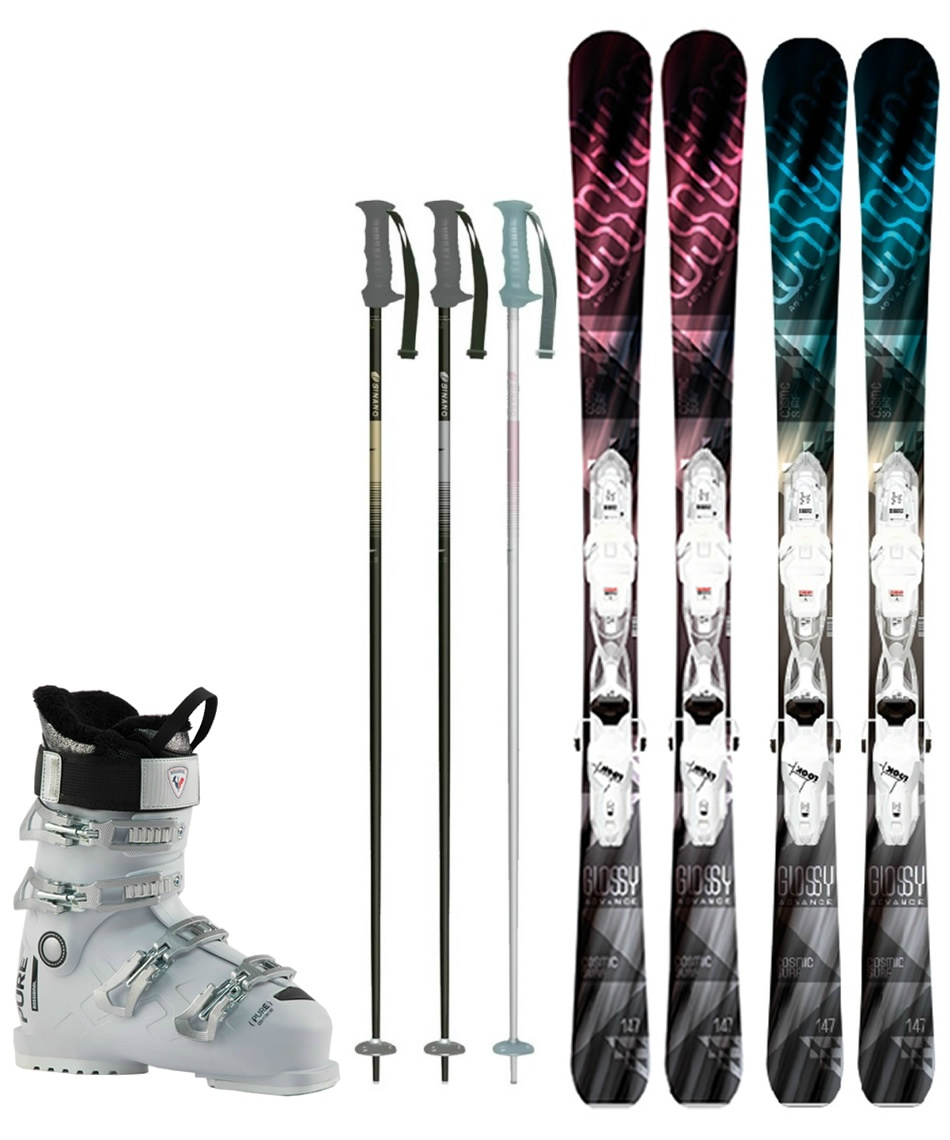 コスミックサーフ(COSMICSURF) スキー板 オールラウンド 4点セット