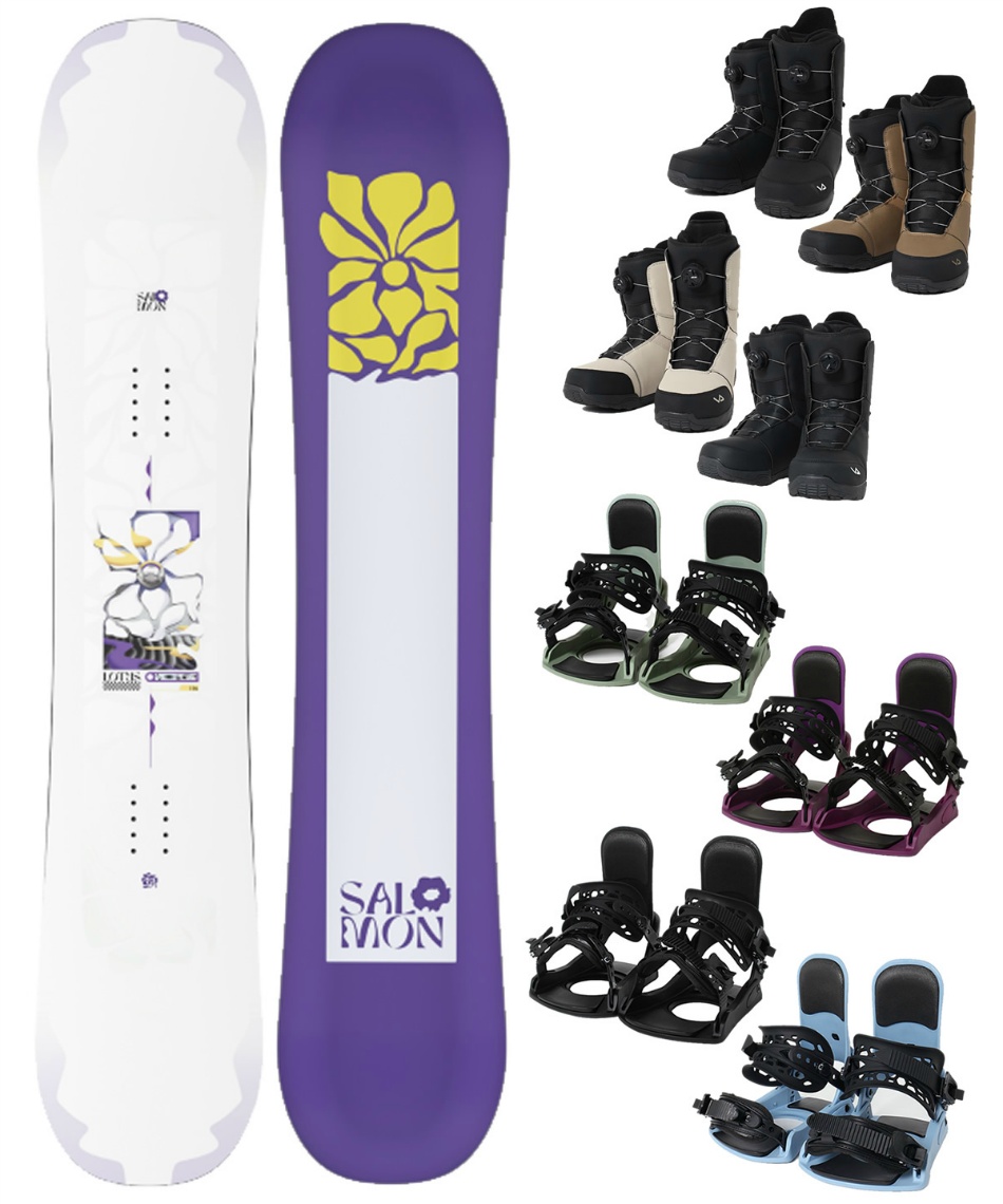 サロモン(SALOMON) スノーボード 3点セット L49293800 LOTUS+KONNECT+