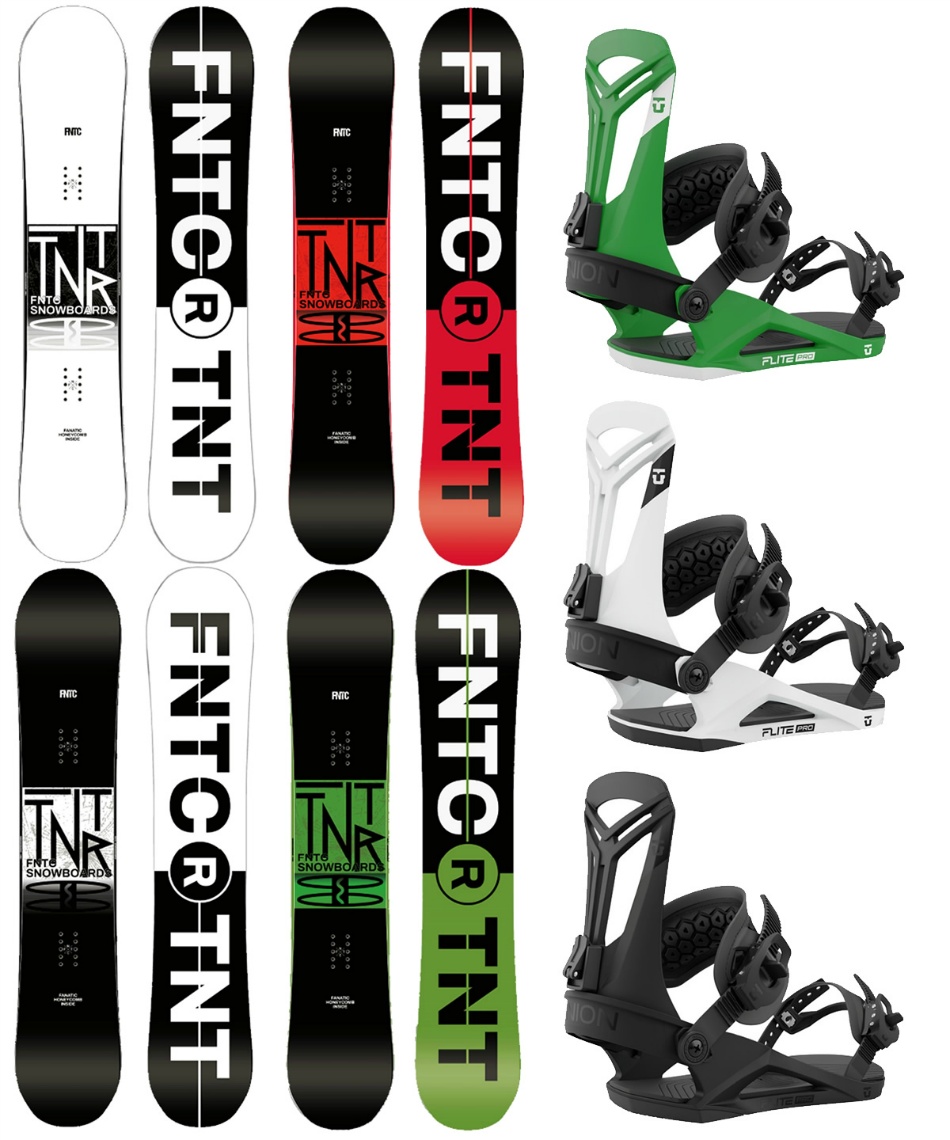 FNTCスノーボードUNIONビィンディング付きカバーあり FNTC スノーボードUNIONビンディング付き