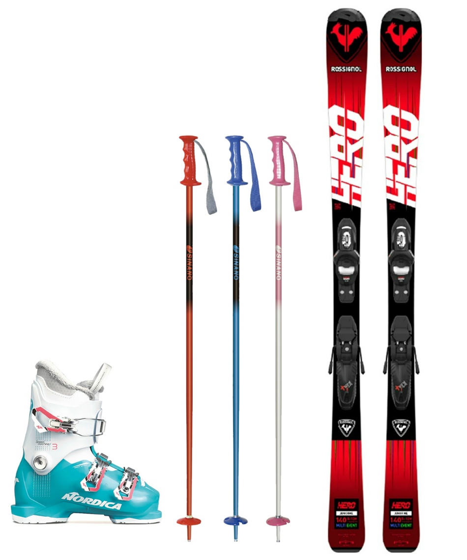 ROSSIGNOL HERO スキー KIDビンディング付き ROSSIGNOL HERO 110cm KID