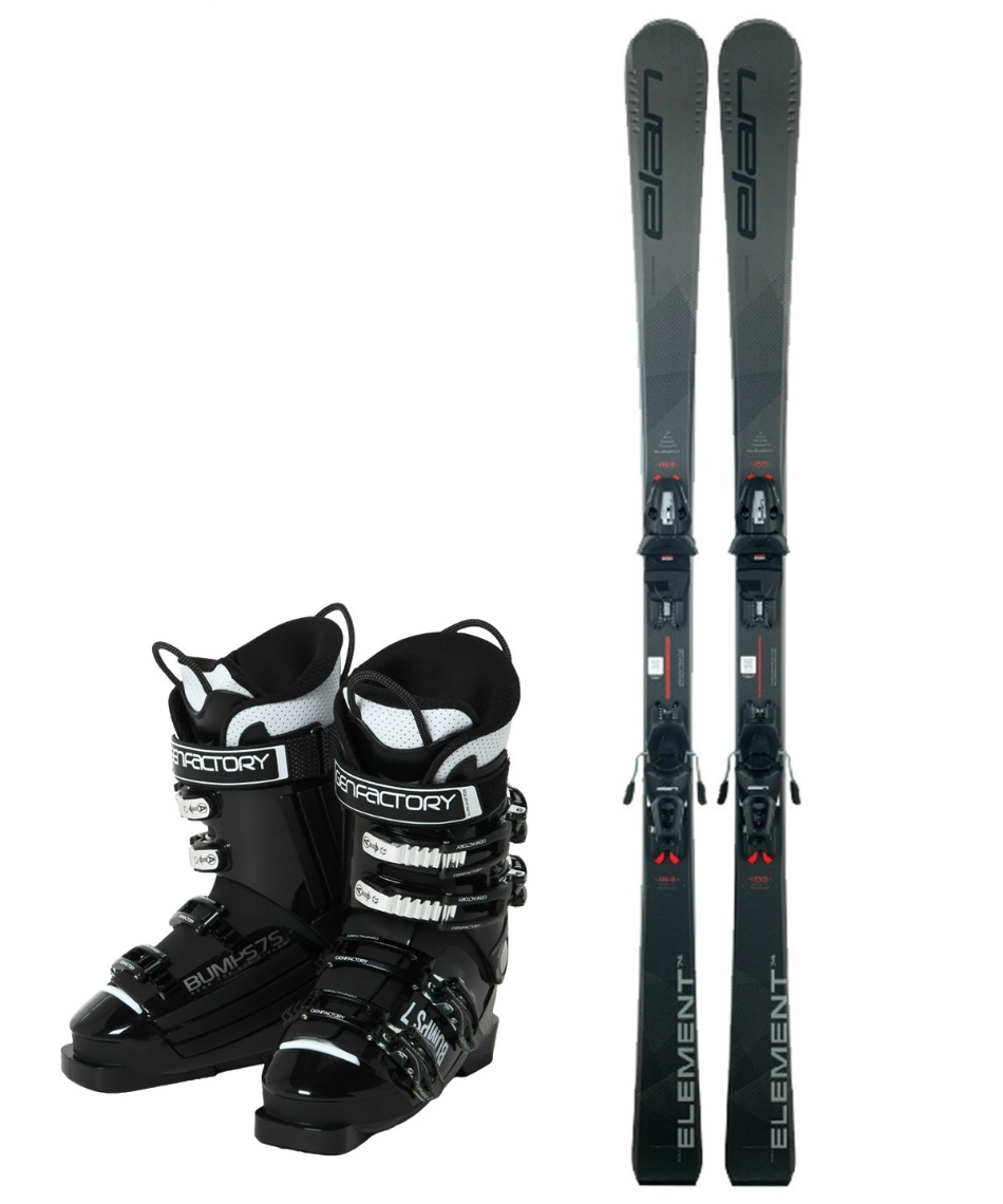 エラン(ELAN) スキー板 オールラウンド 3点セット ELEMENT 74 BLACK +