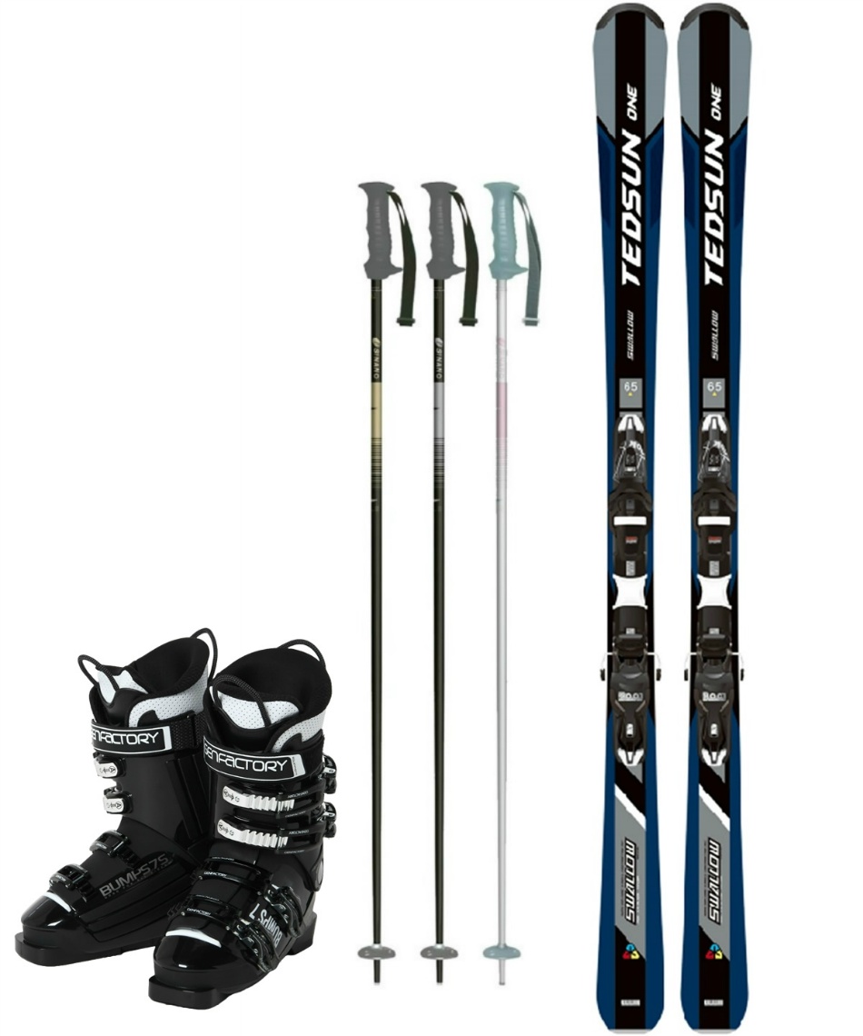 Swallow スキー板 120cm ストック&ブーツ セット ジュニアスキー