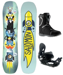 SALOMONサロモン スノーボード110板とブーツ ビンディングセット