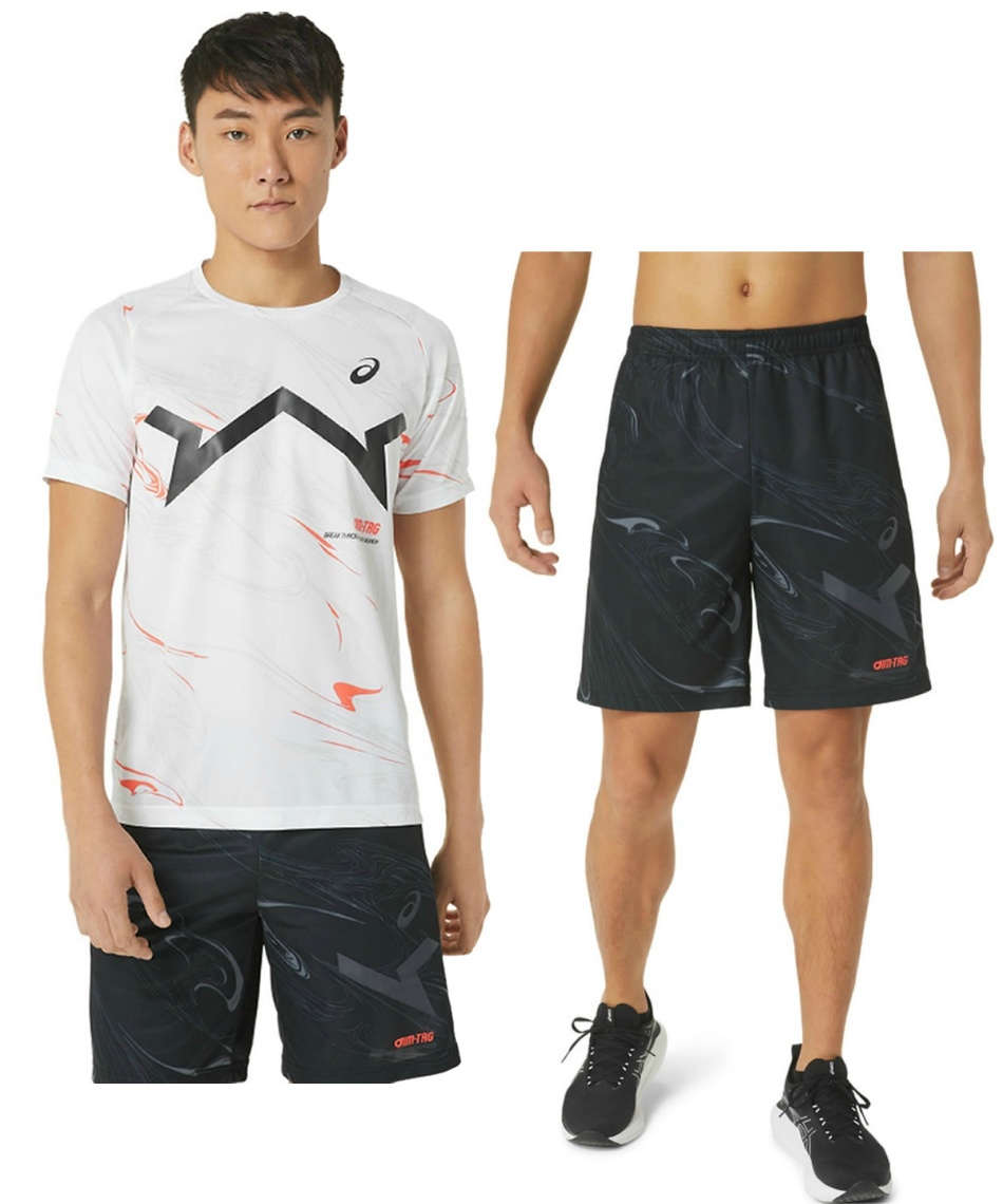 アシックス テニスウェア 3点セット　Tシャツ ハーフパンツ キャップ アシックス テニスウェア 3点セット Tシャツ ハーフパンツ キャップ
