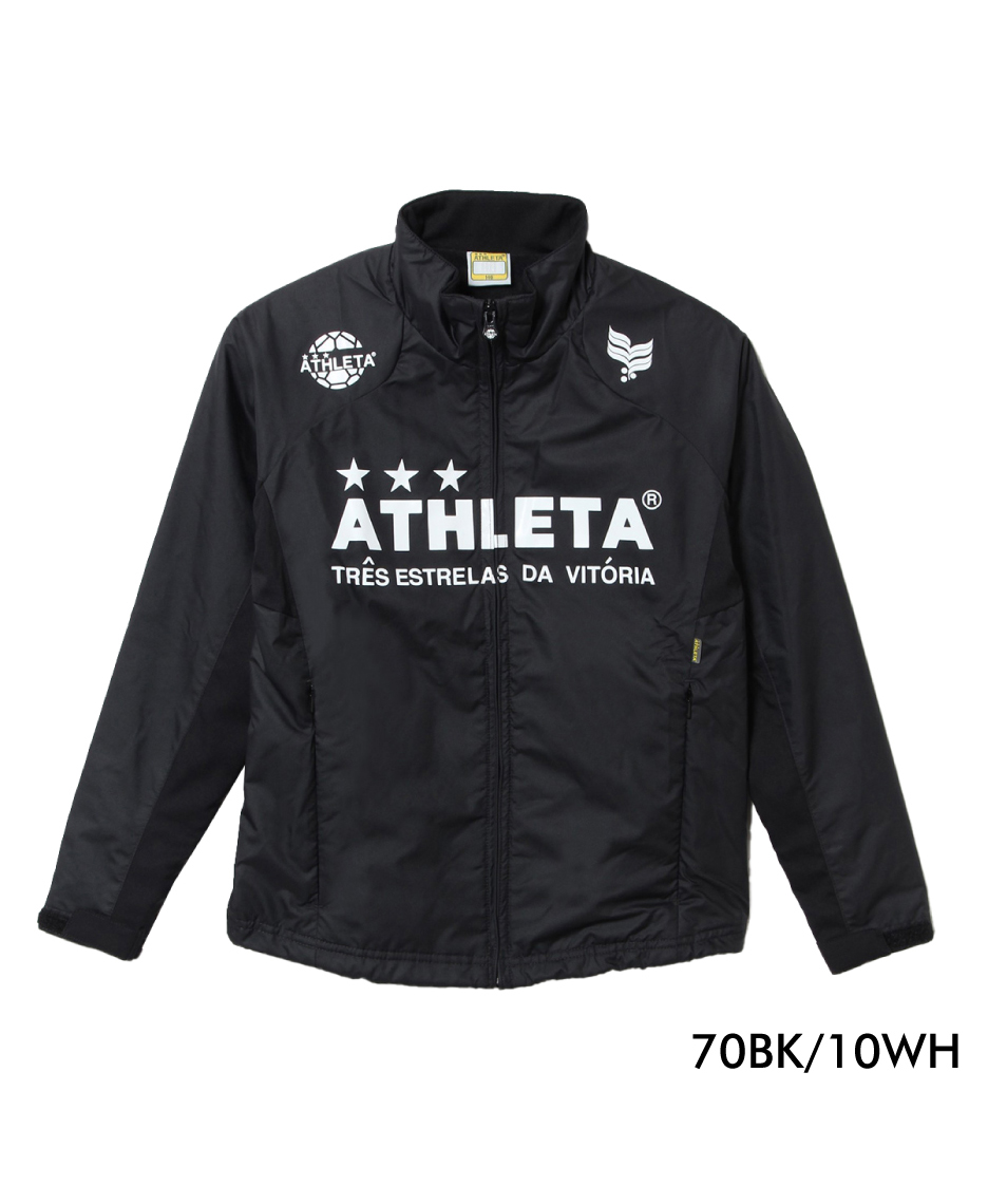 ATHLETA ジャケット Mサイズ 黒/赤 トレーニングスリムジャージジャケット