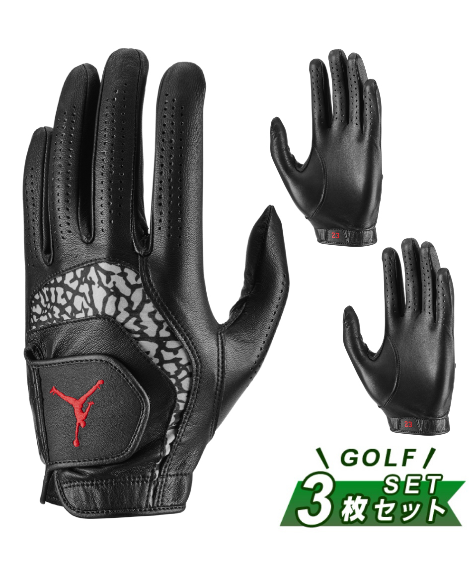 ゴルフ 左手用グローブ 3枚セット ジョーダン ツアーGG JD9905