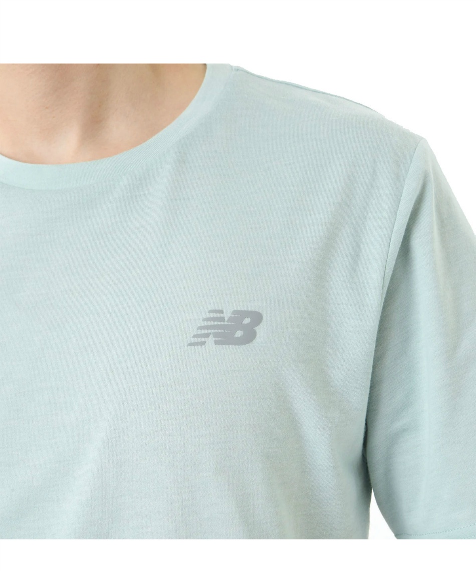 ニューバランス(new balance) 半袖Tシャツ ハーフパンツ セット Sport Essentials ヘザーテックTシャツ + ニットショーツ7インチ MT41070 + MS41073