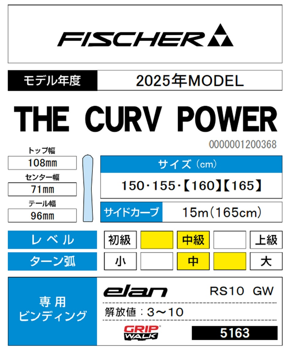 フィッシャー(FISCHER) スキー板 オールラウンド THE CURV POWER