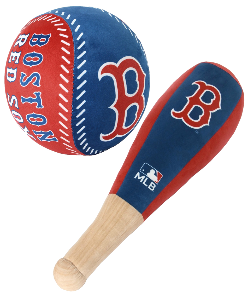 セット】MLB レッドソックス バット型クッション+ボール型クッション