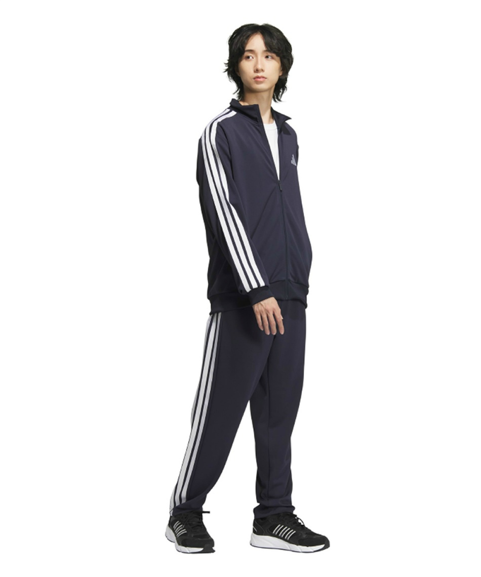 【試着のみ】adidas/スリーストライプス　トラックジャケット　トラックパンツ アディダス(adidas) スポーツウェア ジャージ 上下セット スリー