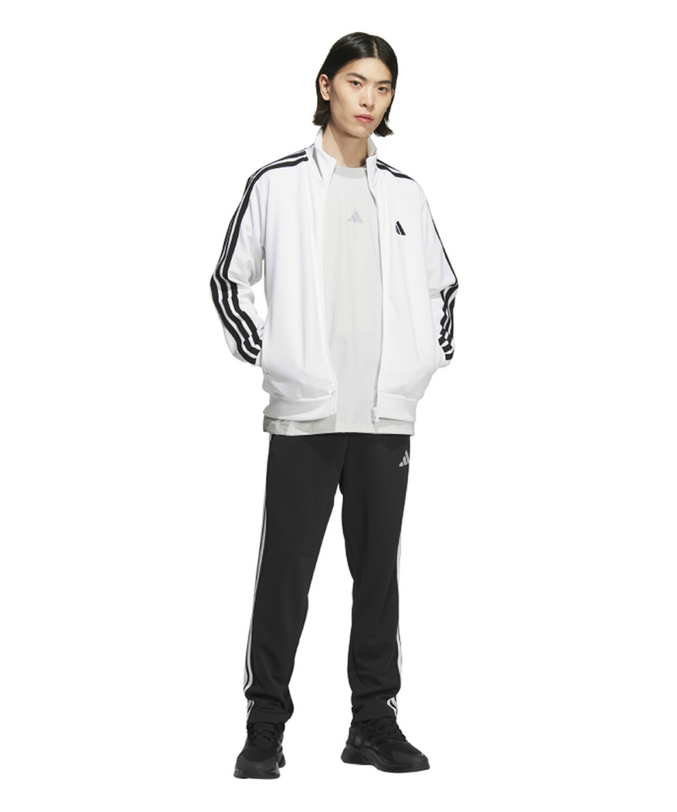 adidas 3ストライプ ホワイトジャージ上下セット 完売 アディダス(adidas) スポーツウェア ジャージ 上下セット スリー