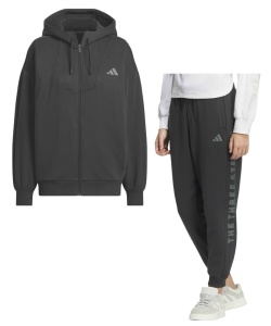 新品 アディダス セットアップ ハイウエスト インナーパンツ 長袖フーディー S おしゃれ☆adidas セットアップ 上下セット 海外限定 スウェット