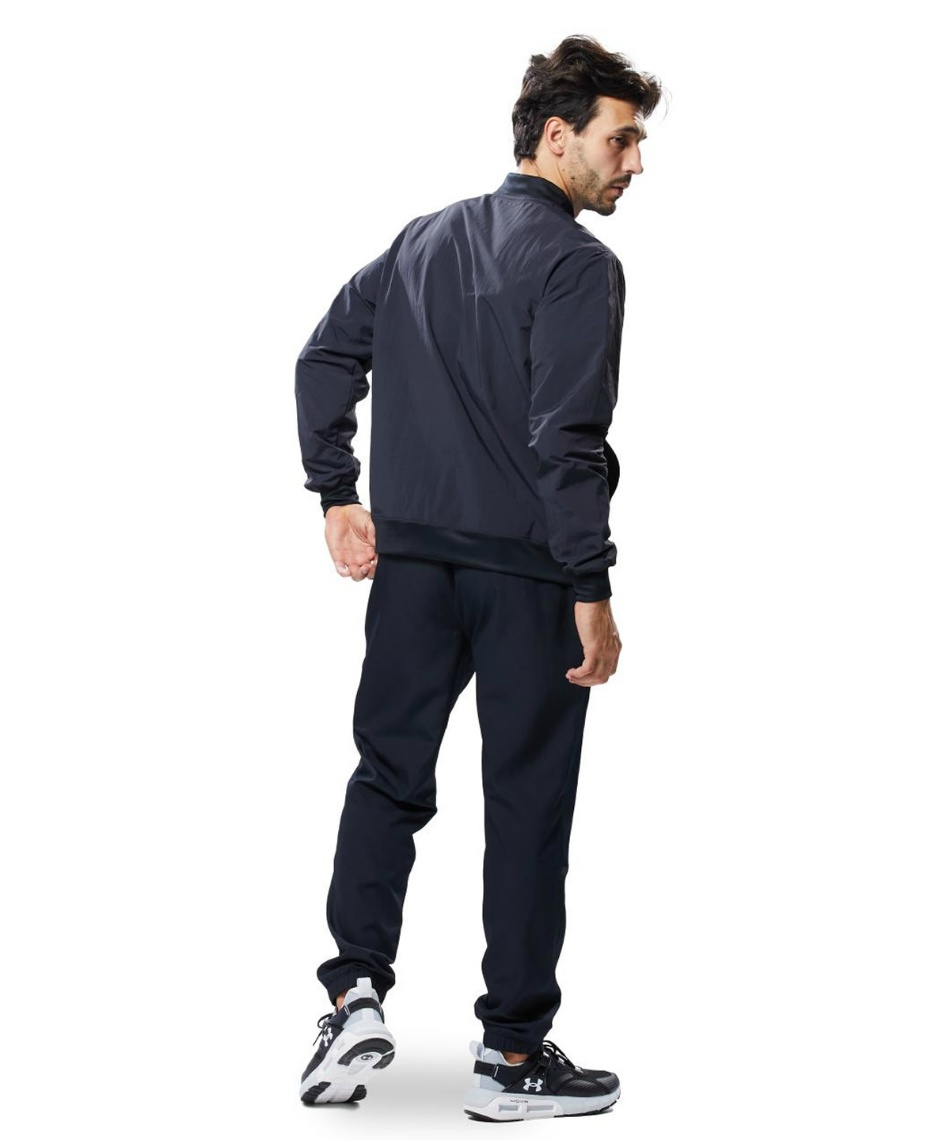 アンダーアーマー UA ナイロン 上下セット パーカー パンツ BK 新品 S アンダーアーマー(UNDER ARMOUR) ウインドブレーカー 上下セット